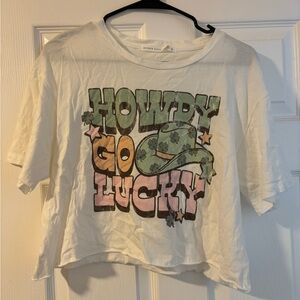 Altar'd State White Tee with Colorful Graphic